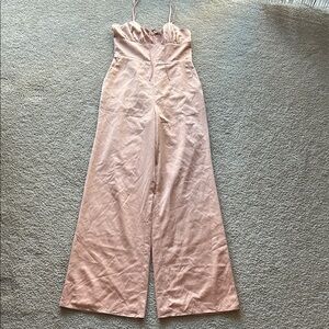 CAMILA COELHO Spaghetti Strap Jumpsuit with Bow and Key‎ Hole Detail